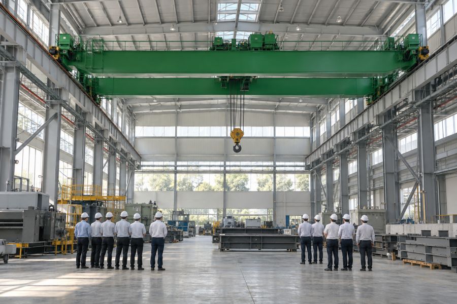 Bàn giao cầu trục dầm đôi 50 tấn cho nhà máy thép tại Hải Phòng